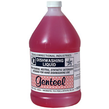 Genteel Dishwashing Liquid. Color: Pink viscous. Odor: mild.